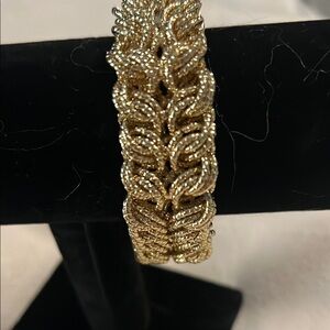 Elegant Heavy  Gold Tone Bracelet